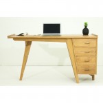Schreibtisch 4 Schubladen Design und zeitgenössische MISHA (natürlichen) massive teak