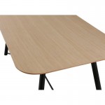 Mesa de comedor diseño ADAMO madera (180X90X75cm) (claro, roble negro)