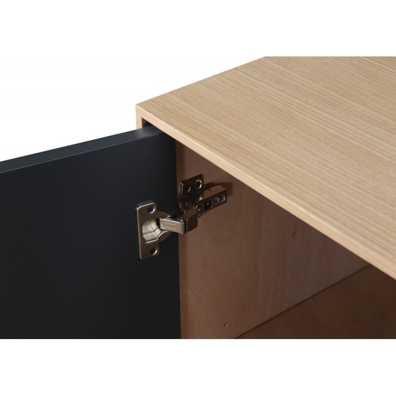 Design row buffet 2 doors 2 niches 1 drawer ADAMO wooden 150 cm (light oak) - image 36360
