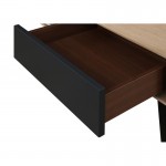 Side table, the end of the sofa design ADAMO 1 drawer in wood (light oak)
