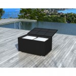 Chest BOX storage in woven resin (black)