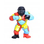 Statue design decorative sculpture gorilla in resin (multicolor)