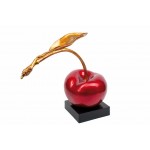 Cherry PEDESTAL design decorative sculpture in resin statue (red, gold)