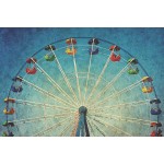 Painting on glass Ferris wheel (blue)