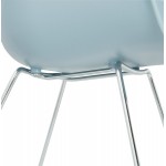 Chaise design pied effilé ADELE en polypropylène (bleu ciel)