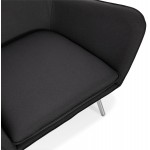 Fauteuil lounge design YORI en tissu (gris anthracite)