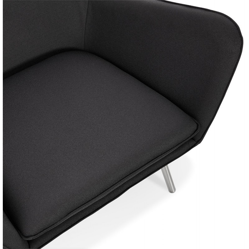 Fauteuil lounge design YORI en tissu (gris anthracite) - image 36799