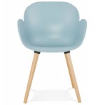 Progettazione di polipropilene di sedia stile scandinavo LENA (azzurro cielo)