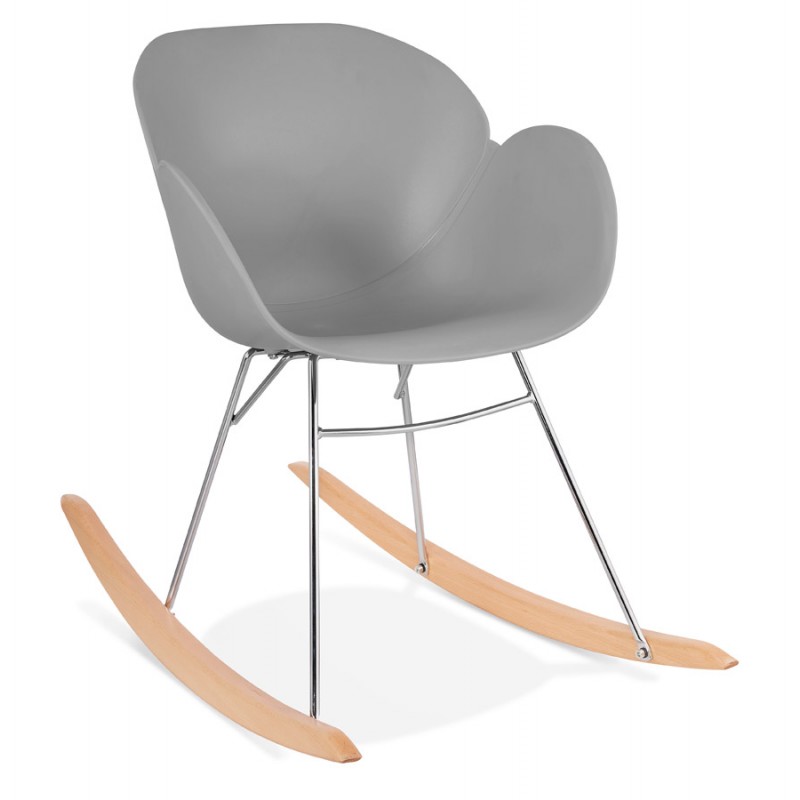 Mecedora diseño silla polipropileno EDEN (gris claro) - image 36971