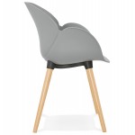 Chaise design style scandinave LENA en polypropylène (gris clair)