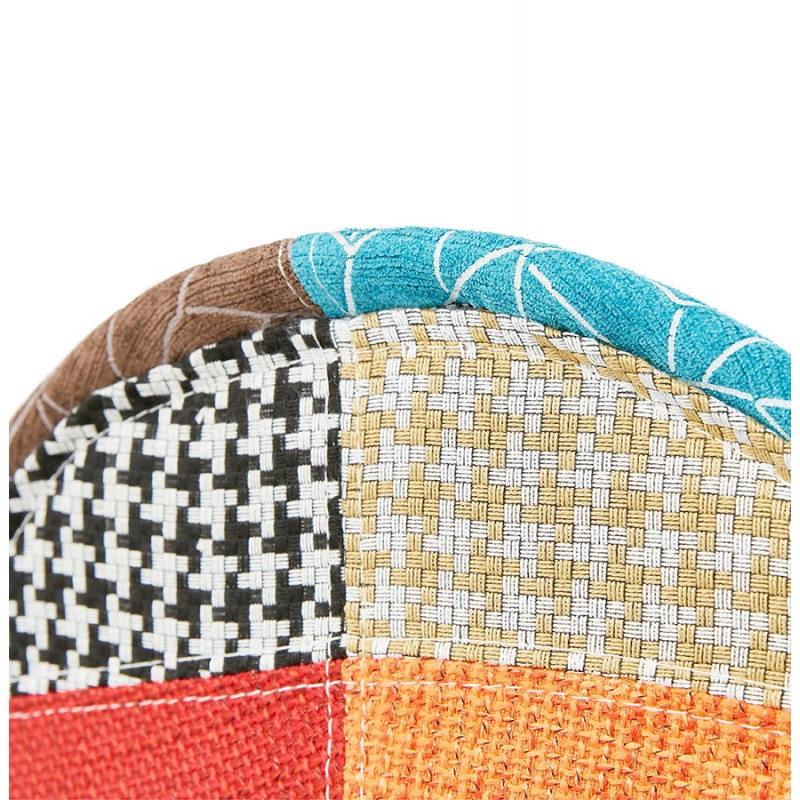 Chaise design et bohème patchwork avec accoudoirs OPHELIE en tissu (multicolore) - image 37193