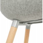 Scandinavian design chair with armrests Ophelia in fabric (light gray)