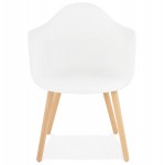 Scandinavian design chair with armrests Ophelia polypropylene (white)