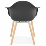 Scandinavian design chair with armrests Ophelia polypropylene (black)