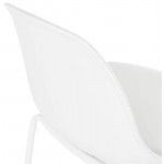 Tabouret de bar chaise de bar industriel OCEANE (blanc)