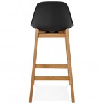 Tabouret de bar chaise de bar mi-hauteur design scandinave FLORENCE MINI (noir)