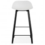 Tabouret de bar chaise de bar mi-hauteur design OBELINE MINI (blanc)