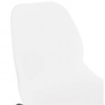 Tabouret de bar chaise de bar industriel empilable JULIETTE (blanc)