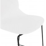 Tabouret de bar chaise de bar industriel mi-hauteur empilable JULIETTE MINI (blanc)