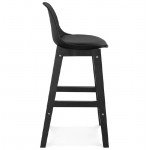 Tabouret de bar chaise de bar mi-hauteur design JACK MINI (noir)
