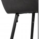 Tabouret de bar chaise de bar mi-hauteur design JOSEPH MINI (gris foncé)