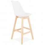 Tabouret de bar chaise de bar design scandinave DYLAN (blanc)