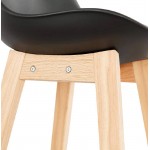 Tabouret de bar chaise de bar design scandinave DYLAN (noir)