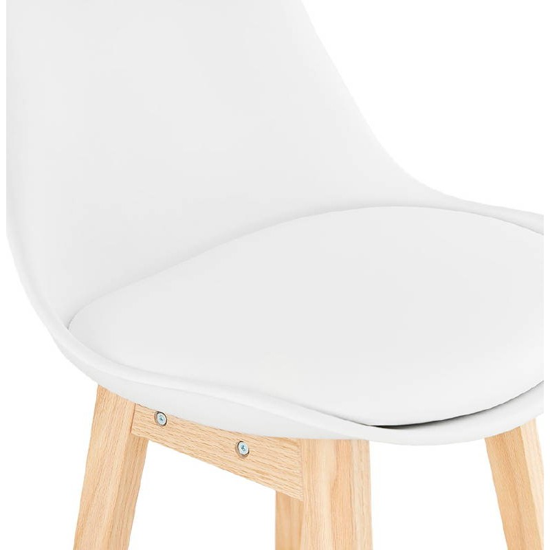 Bar sgabello sedia design scandinavo metà altezza DYLAN MINI (bianco) - image 37752