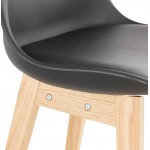 Bar sgabello sedia design scandinavo metà altezza DYLAN MINI (nero)