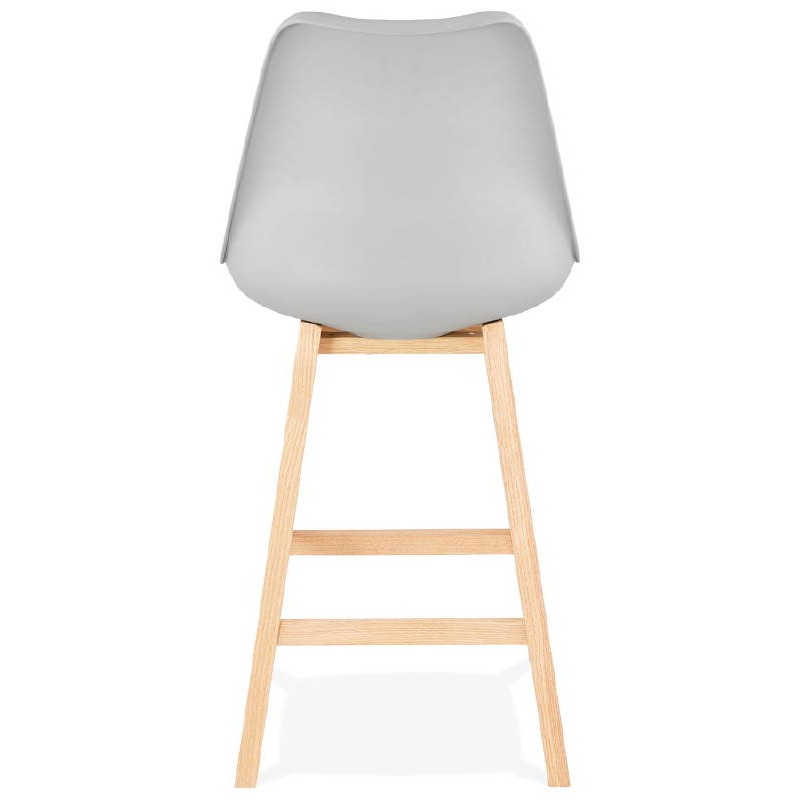 Taburete de bar de diseño escandinavo media altura DYLAN MINI bar silla (gris claro) - image 37778