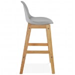 Taburete de bar de diseño escandinavo media altura Florencia MINI bar silla (gris claro)