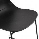 Tabouret de bar chaise de bar industriel mi-hauteur empilable JULIETTE MINI (noir)