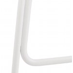 Tabouret de bar chaise de bar mi-hauteur design ULYSSE MINI pieds métal blanc (gris clair)