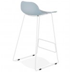 Bar stool barstool design Ulysses feet (blue) white metal