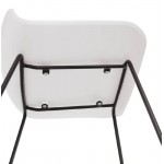 Bar stool design mid-height Ulysses MINI feet (white) black metal bar Chair