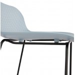 Bar Sgabello design metà altezza Ulysses MINI piedi (azzurro cielo) neri bar sedia in metallo