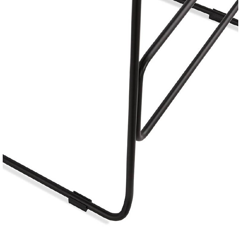 Tabouret de bar chaise de bar design ULYSSE pieds métal noir (noir) - image 38082