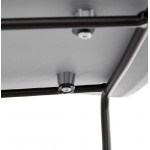 Tabouret de bar chaise de bar design ULYSSE pieds métal noir (gris clair)