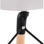Tabouret de bar chaise de bar mi-hauteur scandinave PACO (blanc)