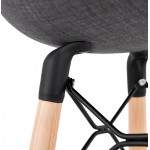 Tabouret de bar chaise de bar mi-hauteur scandinave PAOLO MINI (gris foncé)
