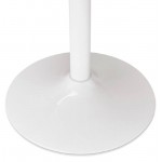 Table haute mange-debout design LUCIE en bois pieds métal blanc (Ø 90 cm) (blanc)
