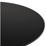 Tavolo alto design LUCIE con gambe in metallo cromato (Ø 90 cm) (nero)