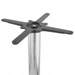 LUCIE design high bar table in wood chrome metal legs (Ø 90 cm) (black)