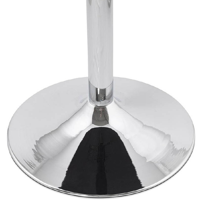 Table high high table LAURA design wooden feet metal chrome (O 90 cm) (black) - image 38330