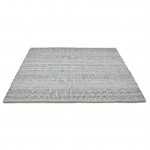 Teppich design rechteckig (230 X 160 cm) BALBINE in Jeans und Wolle (blau, Beige)