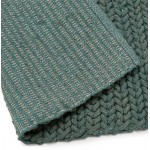 Alfombra diseño rectangular (230 X 160 cm) tejer algodón (verde)