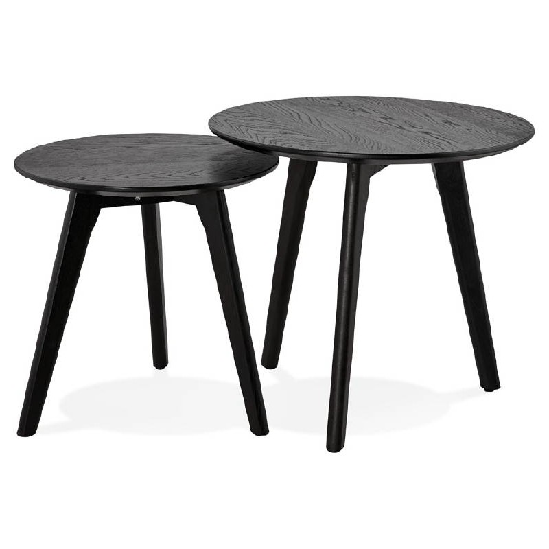 Tables gigognes ART en bois et chêne massif (noir) - image 38670
