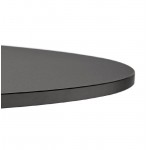 Table basse design YAEL en bois et métal brossé (noir)