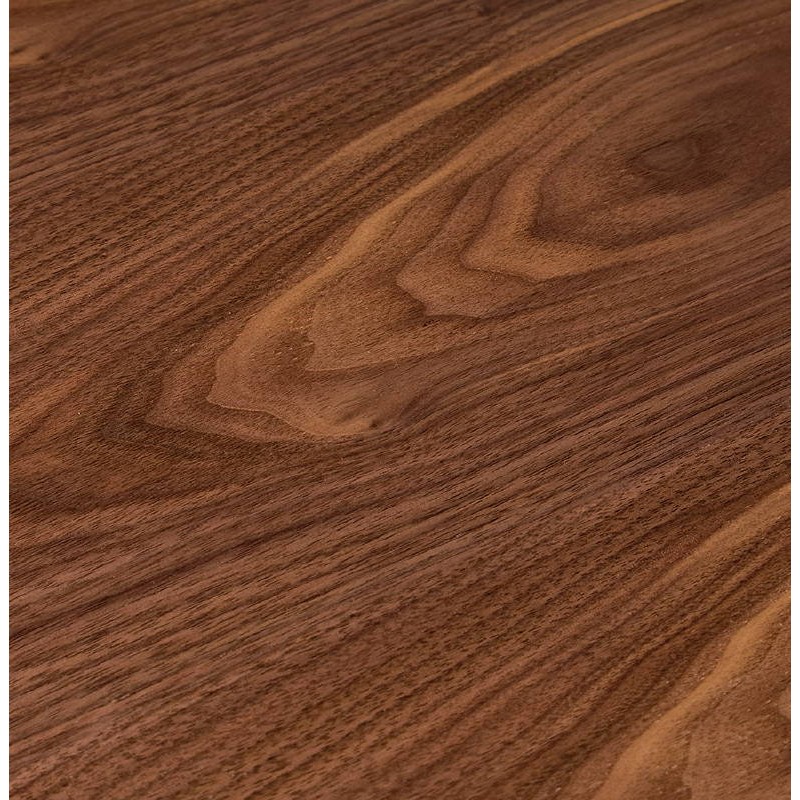 Table basse design WILLY en bois et métal brossé (noyer) - image 38793