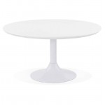 Table basse design VALENTINE en bois et métal peint (blanc)